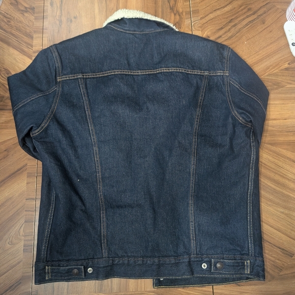 Men's Denim Levi Strauss Trucker Sherpa Jacket - Picture 16 of 16